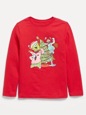 SpongeBob SquarePants Holiday Long Sleeve Kids T-Shirt Size 5